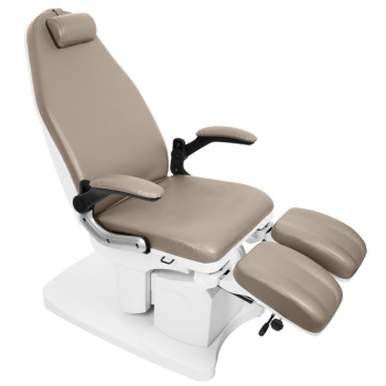 FOTEL PODOLOGICZNY ELEKTR. AZZURRO 709A 3 SILN. CAPPUCCINO